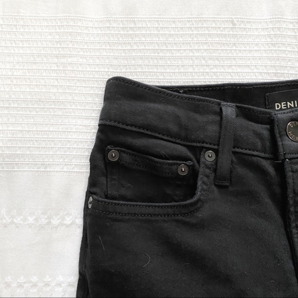 DENIM FORUM THE LOLA HIGH RISE BLACK SKINNY CROPPED JEANS - Picture 3 of 9